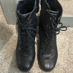 G by Guess Black Combat Boots
